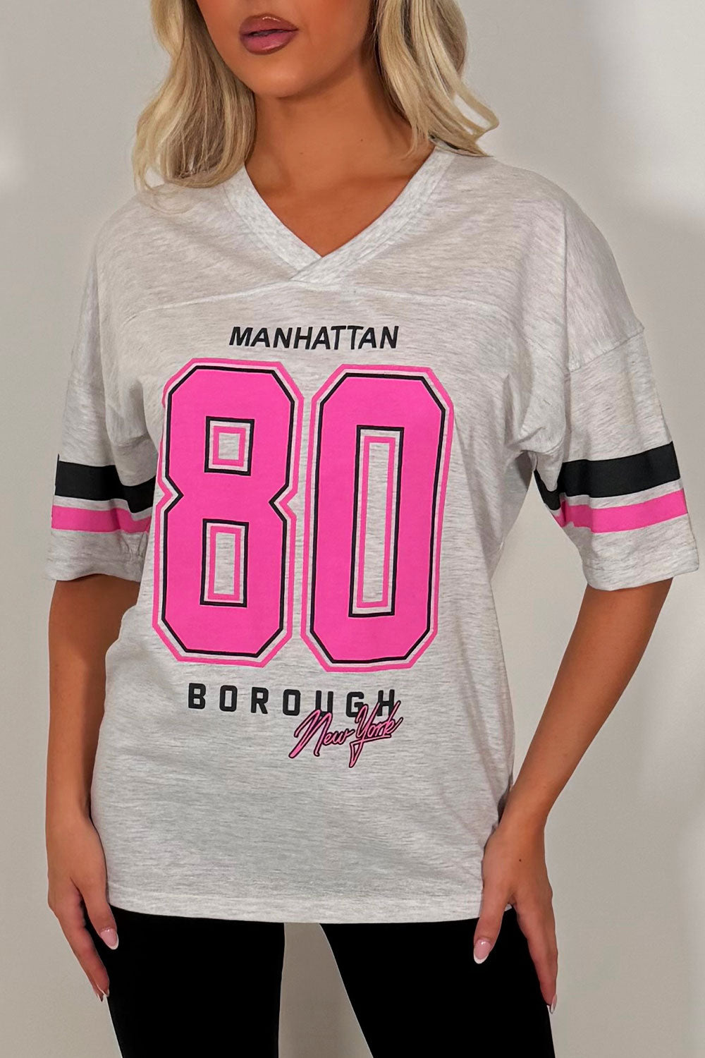 womens cotton t shirt baseball jersey casual everyday outfit styledup