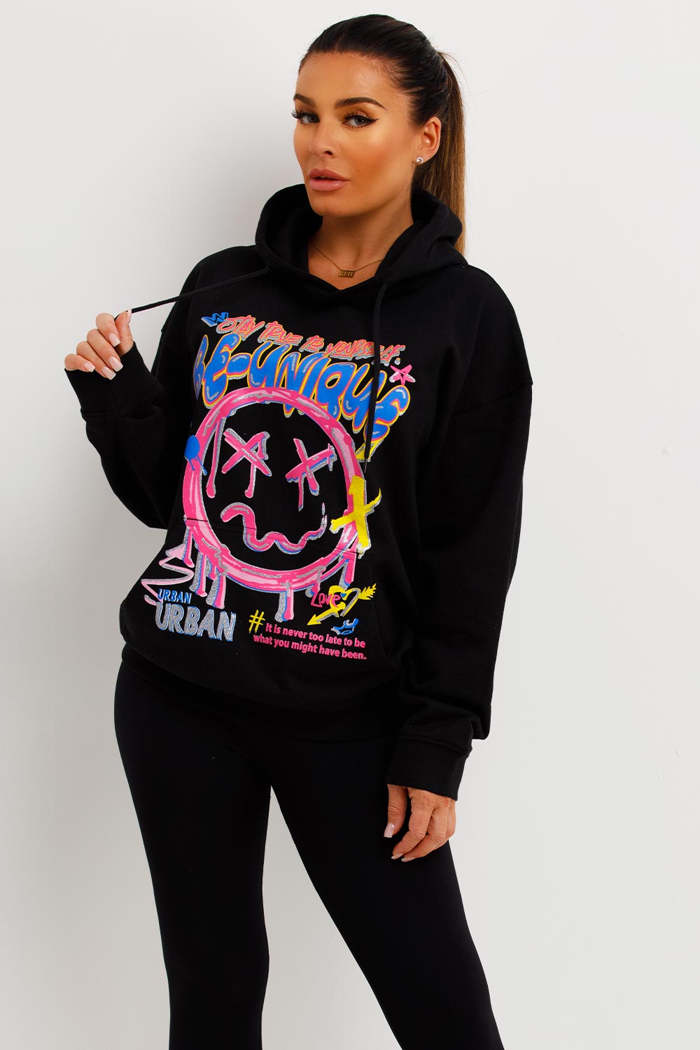womens be unique oversized hoodie 