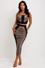 knitted top and bodycon skirt co ord set christmas party outfit