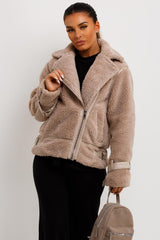 womens teddy aviator jacket uk