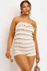 ruffle frill bloomer playsuit romper styledup