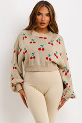 cherry jumper knitted styledup