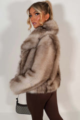 zara womens fur coat with collars 