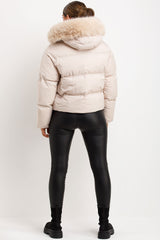 jacket with fur hood for womens