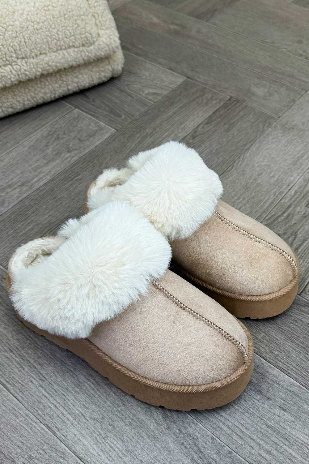 faux fur platform slippers ugg tazz