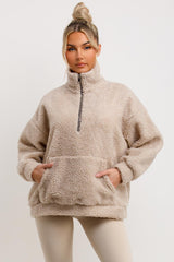 womens teddy sweatshirt