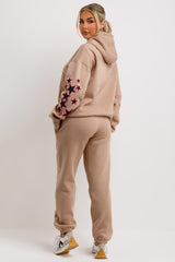 womens tracksuit zip through hoodie and joggers set