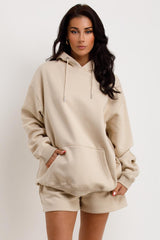 hoodie and shorts tracksuit womens loungewear co ord 