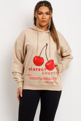 cherry hoodie womens loungewear