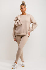 bow sweatshirt beige