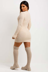 long sleeve knitted jumper dress christmas outfit