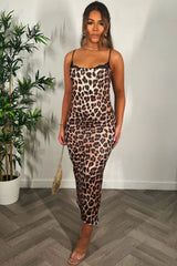 leopard print maxi midi dress y2k