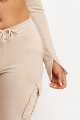 ruched bum low rise jogger trousers and corset hoodie tracksuit set bad society 