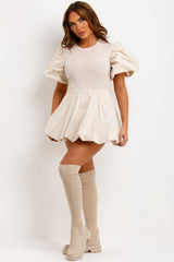 puffball Christmas dress with puffball sleeves