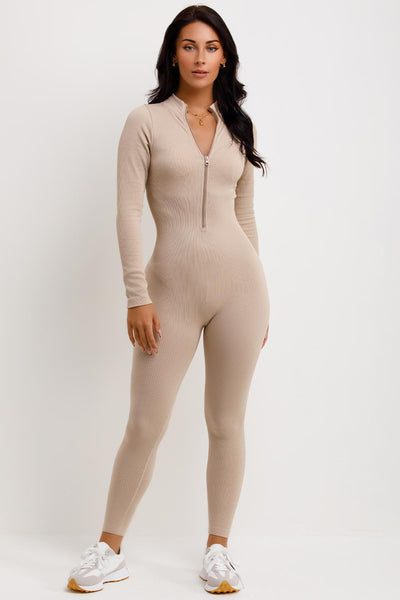 Ribbed jumpsuit main image 1