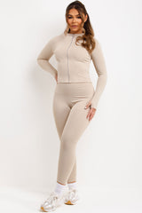 skims track jacket and seamless leggings two piece set