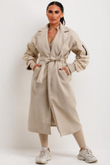 wrap coat longline