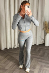 zara womens crop corset hoodie and joggers two piece co ord set styledup