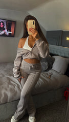 cropped bell bottom tracksuit styledup fashion