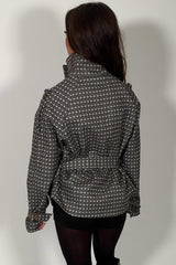 funnel neck trench jacket with belt for womens styledup uk