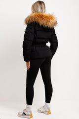 womens winter coat styled up