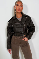 womens zara faux leather short jacket styledup fashion