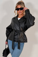 womens faux leather winter jacket zara uk