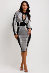 christmas party outfit long sleeve midi dress