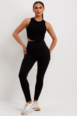 womens skims black high waisted smoothing leggings