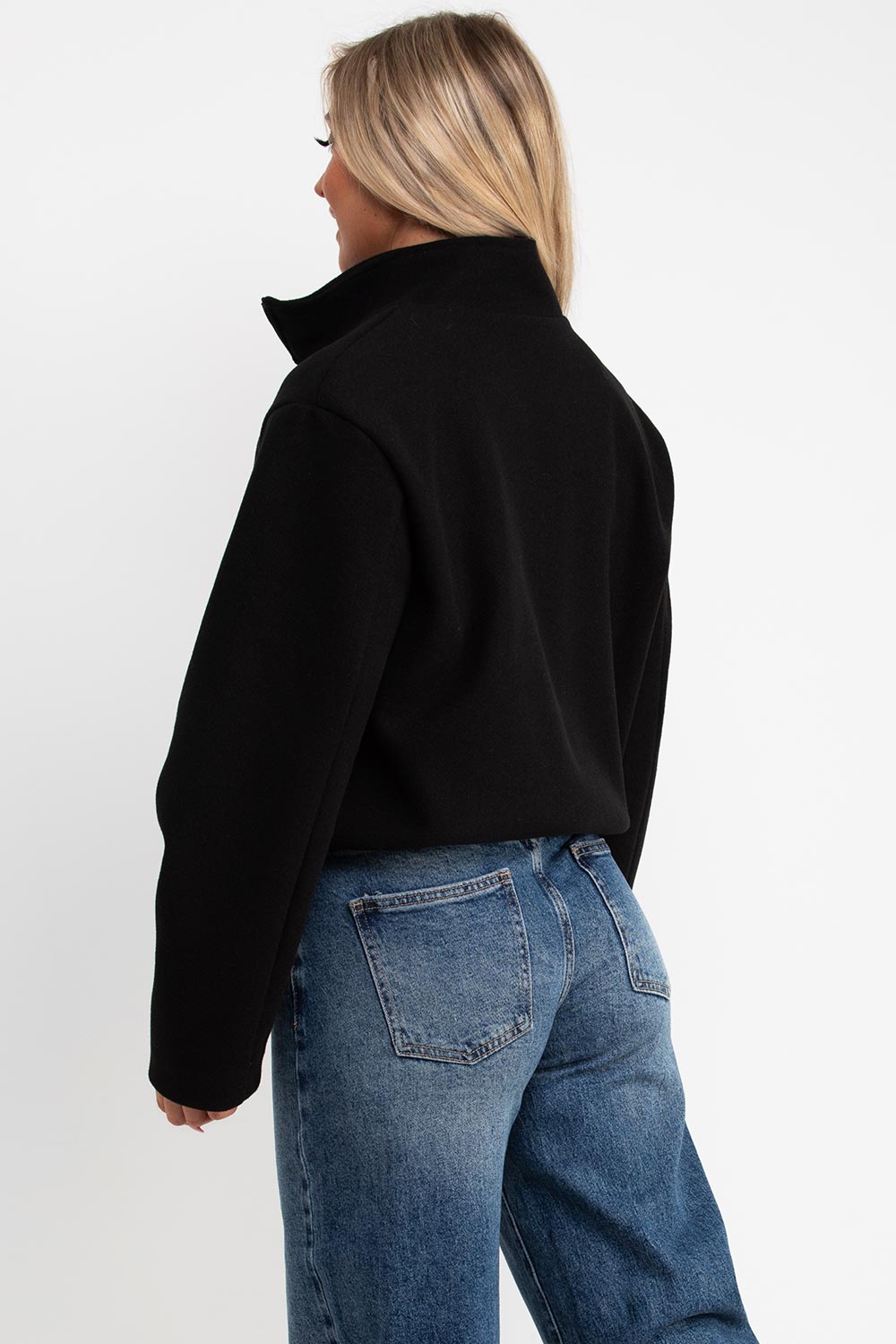 drawstring hem soft bomber jacket cream styledup uk