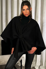 cape shawl for women poncho bow front