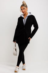 womens zara blazer with hood