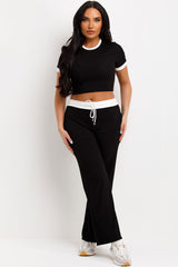 womens ribbed loungewear co ord set