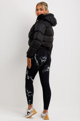 puffer jacket with hood womens