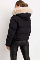 styledup jacket with faux fur hood