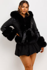 womens short fur coat for winter styledup