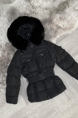 mini me outfits black coat with belt