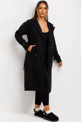 trench coat with waist belt for womens