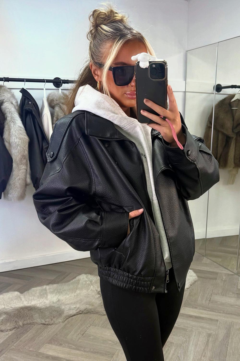 black leather jacket zara uk