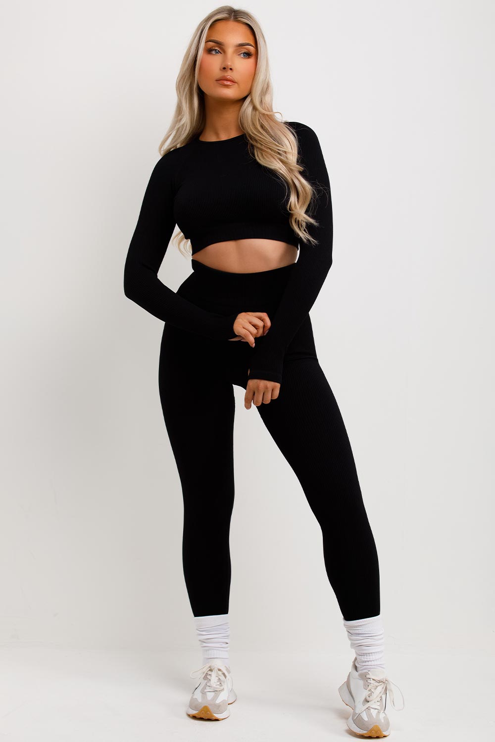 womens gym wear leggings and top set
