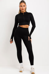 womens skims sports leggings bralette and zip up track jacket three piece set