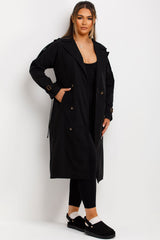 longline trench coat for womens