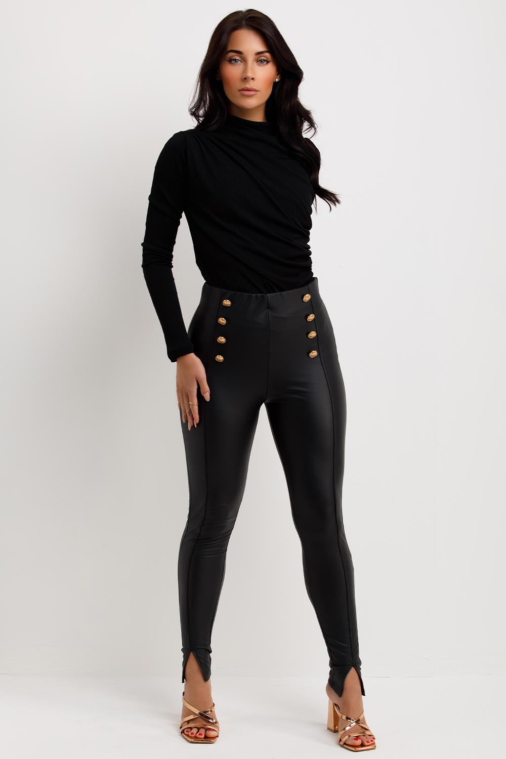 black long sleeve going out bodysuit top