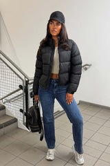 puffer jacket black uk