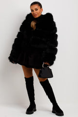 womens faux fur coat with hood