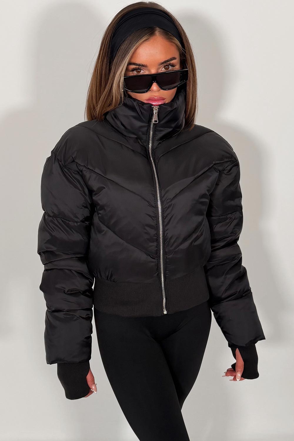 padded puffer crop alo yoga jacket uk
