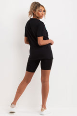 womens black oversized t shirt uk