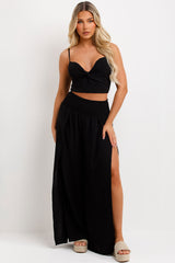 womens wide leg trouser and top co ord set