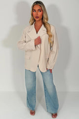 blazer jacket with cross over button fastening zara uk sale