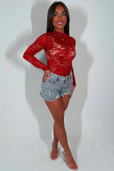 date night long sleeve lace top styledup